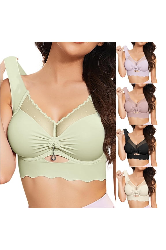Women's Seamless Underwire Comfortable Full Cup Bra Hot Off The Shelf Bra Running Bra, Size L