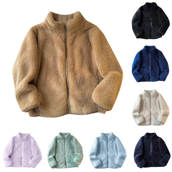 LIUYUNNN Women's Two Tone Hooded Coat Mid Length Warm Winter Jacket Children Jackets Girls, Size 7-8