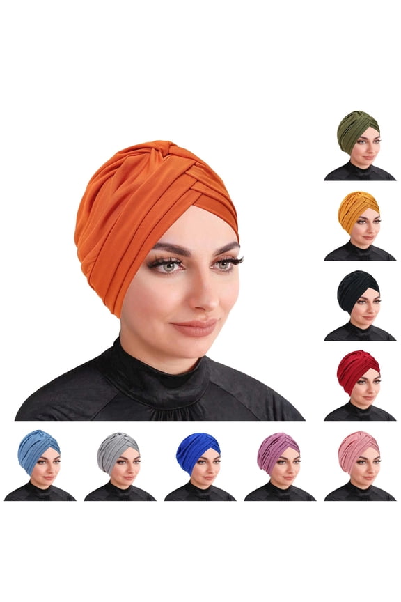 Yoga Sweatbands Solid Color Headband Hat Stretchy Knitted For Fashion Winter Warm Slouchy Cap, One Size