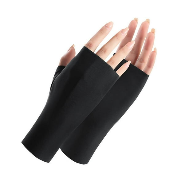 Women Fingerless Gloves for Sun Protection Summer Soft Gloves UV Protection Gloves Cool Ice Silk Gloves for Outing