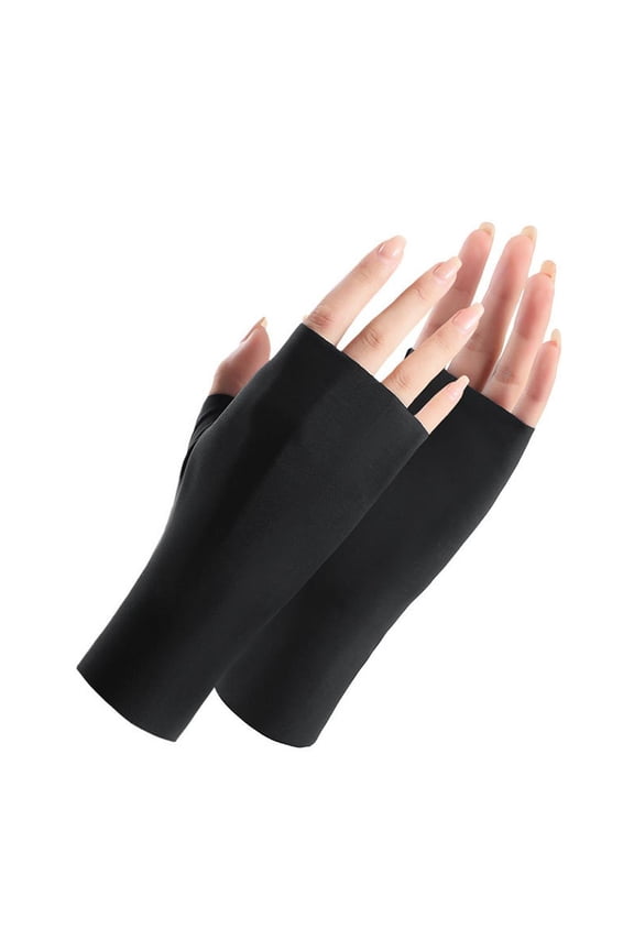 Women Fingerless Gloves for Sun Protection Summer Soft Gloves UV Protection Gloves Cool Ice Silk Gloves for Outing