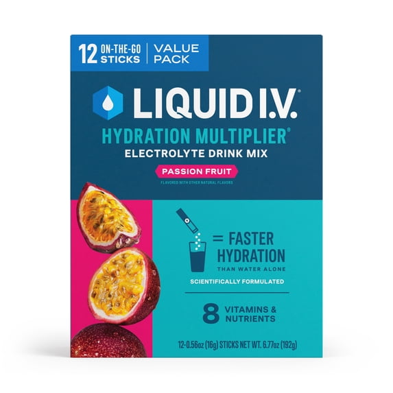 Liquid I.V.® Passion Fruit Hydration Multiplier® Powdered Electrolyte Drink Mix, 12 Count Packets