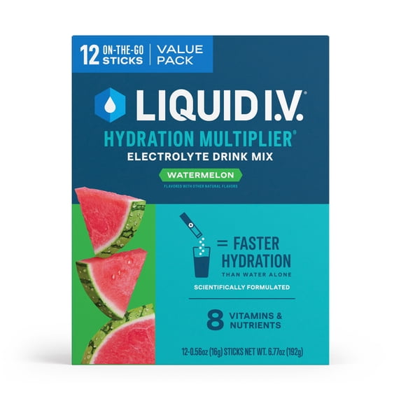 Liquid I.V.® Watermelon Hydration Multiplier® Powdered Electrolyte Drink Mix, 12 Count Packets