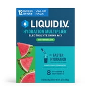 Liquid I.V.  Watermelon Hydration Multiplier  Powdered Electrolyte Drink Mix, 12 Count Packets