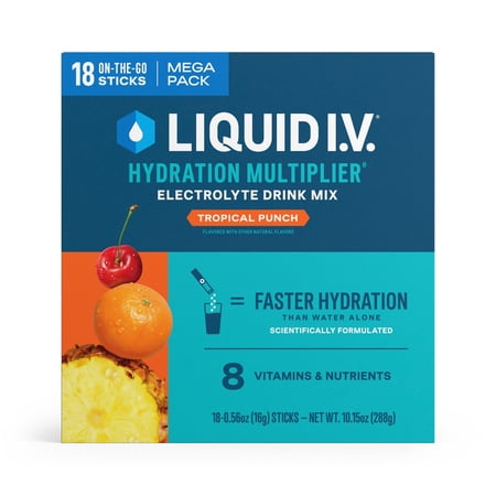 Liquid I.V.® Tropical Punch Hydration Multiplier® Powdered Electrolyte Drink Mix, 18 Count Packets