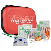 LIVABIT - First Response Portable Hiking Pump Kit - CPR Venom Safety Tool Kit - Snake Bite Kit, Bee Sting Kit - First Aid Safety Kit for Outdoor Emergency for Hiking, Camping, Backpacking