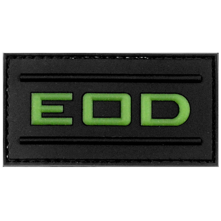 Livabit PVC Rubber 3D Morale Patch MP-28 Tactical Airsoft Paintball Glow in The Dark EOD Explosive Ordnance Disposal
