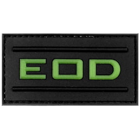 LIVABIT PVC Rubber 3D Morale Patch MP-28 Tactical Airsoft Paintball Glow In The Dark EOD Explosive Ordnance Disposal