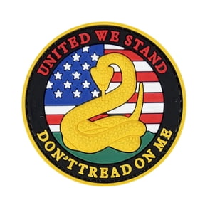 LIVABIT PVC Rubber 3D Morale Patch MP-57 Tactical Airsoft Paintball United We Stand Dont Tread On Me USA Snake