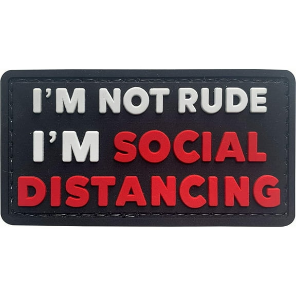 LIVABIT PVC Rubber 3D Patch COVID19 Tactical Airsoft Paintball Social Distancing