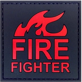 LIVABIT PVC Rubber 3D Patch MP-60 Tactical Airsoft Paintball Fire Black Red