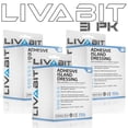thumbnail image 1 of LIVABIT Sterile Adhesive Island Dressing Bandage 2.3x2.7" Triple Pack Bulk 150 Piece Adhering Pads, 1 of 2