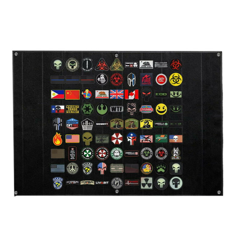 Livabit Tactical Gear Panel Organizer Patch Display Blanket 39 x 27.5 Black