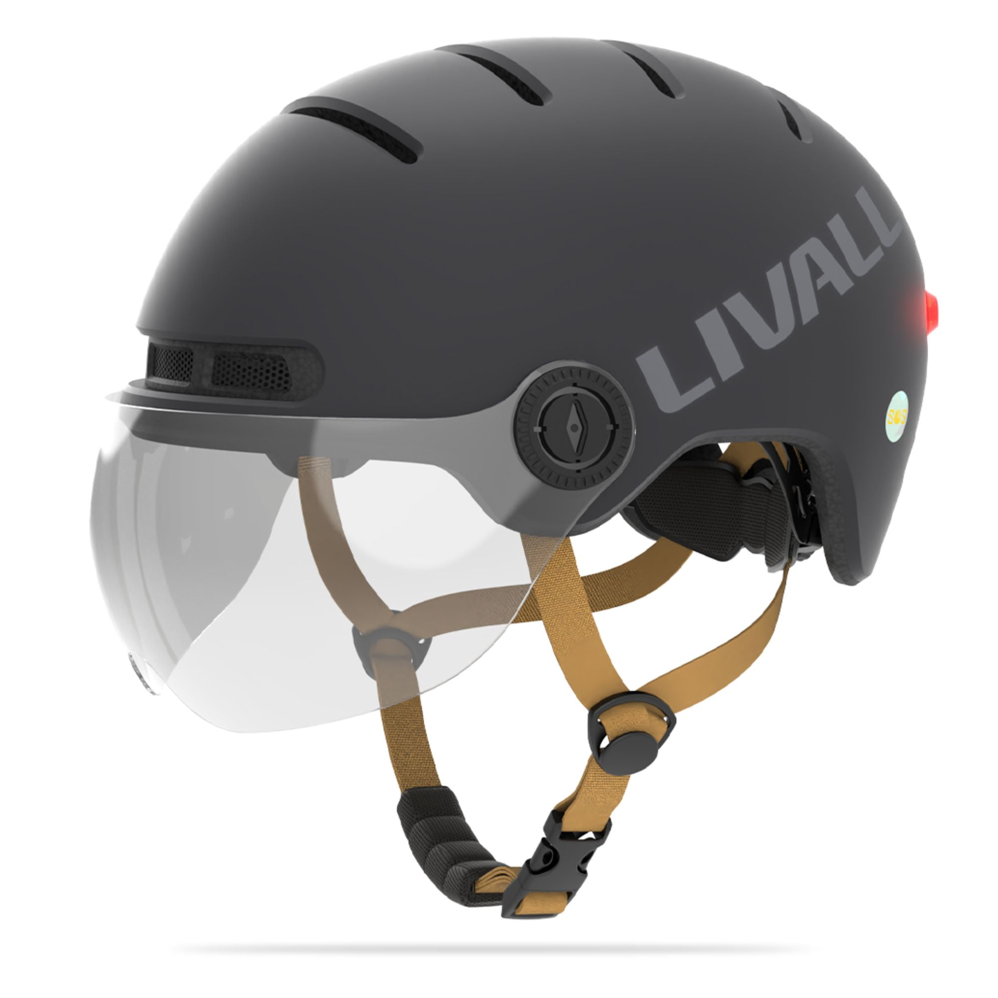 LIVALL L23 Cycling Smart Helmet with Removable Visor - Large (22.8- 24.4 in) - Black