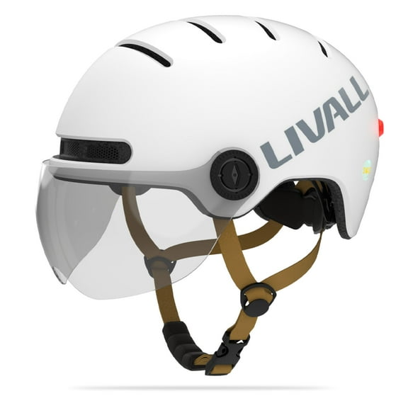 LIVALL L23 Cycling Smart Helmet with Removable Visor - Large (22.8- 24.4 in) - White