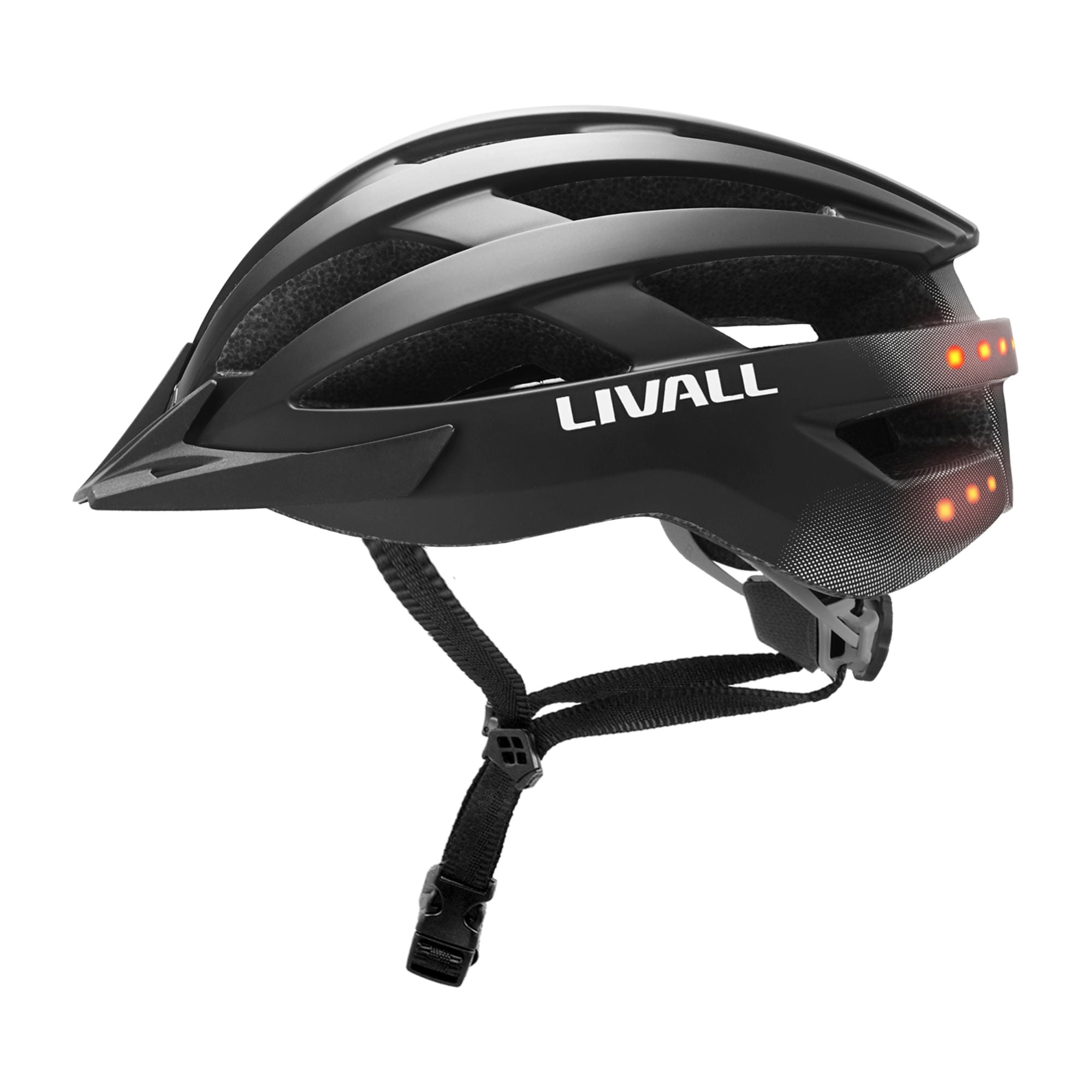 LIVALL MT1 Neo Smart Cycling Helmet with Turn Signals - Medium (21.3-22.8 in) - Black