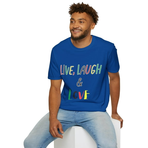 LIVE, LAUGH & LOVE (MUTI COLOR) Unisex Softstyle T-Shirt