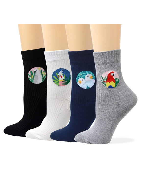 Korean Socks - Birds, Parrot, Doves