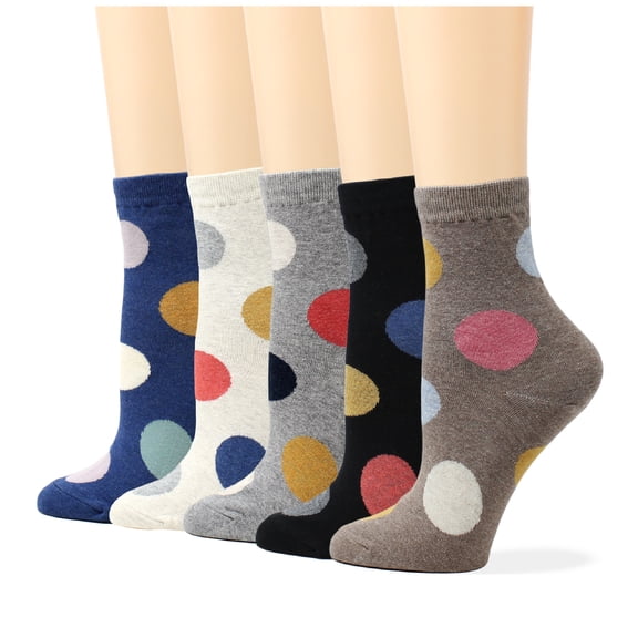 LIVEBEAR Korean Socks - Large Polka Dots