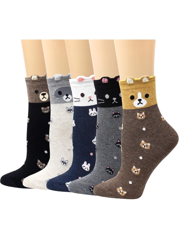 Korean Socks - Raccoon, Cat, Bear