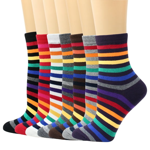 LIVEBEAR Korean Socks - Rainbow, Stripes