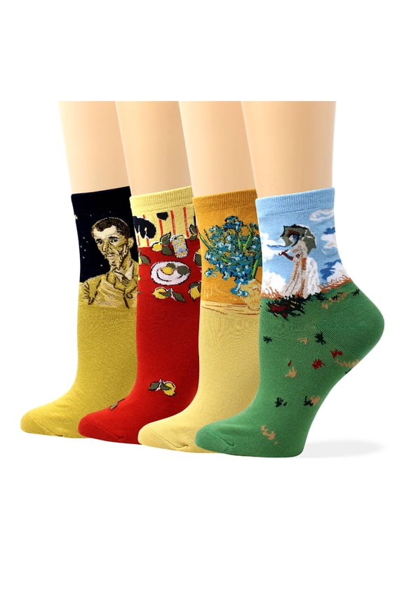 Korean Socks - Van Gogh, Irises, Parasol