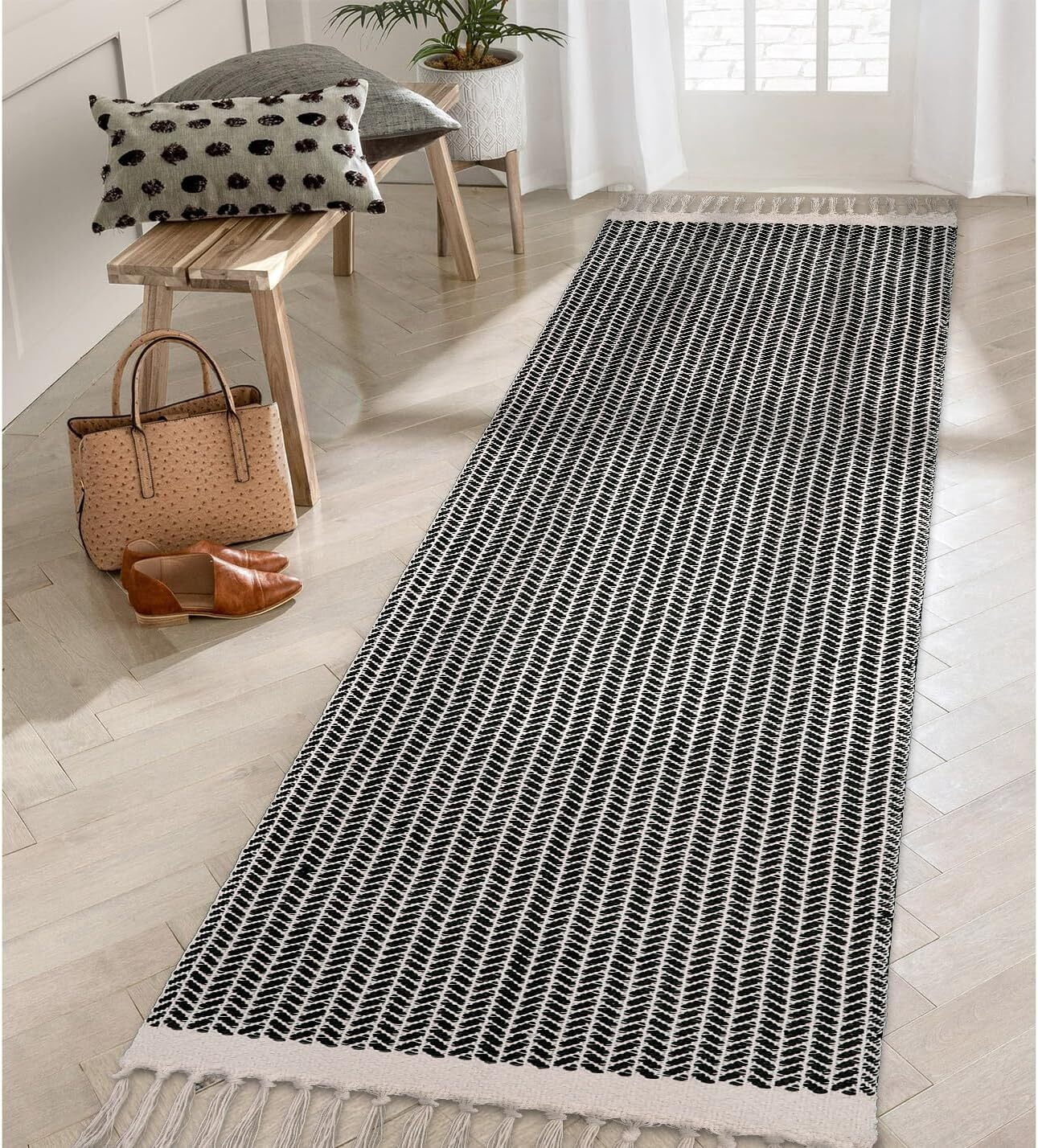LIVEBOX 2'x6' Boho Bathroom Rugs,Entry Rug Washable Front Door Bath Mat ...