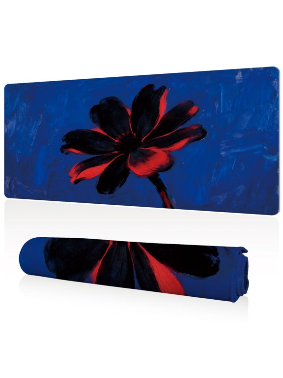 Mouse Pad Ultra Large 80x40x0.3cm Full Desk Coverage Vibrant Floral Art Design for Gaming and Office