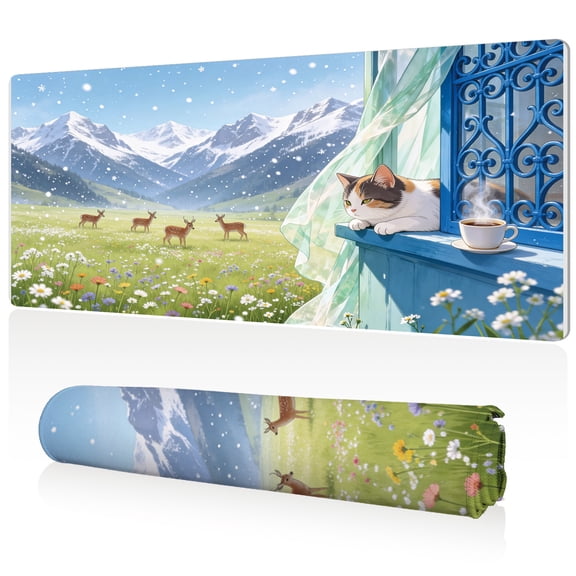 LIVEKEY XXL Mouse Pad 80x40cm Full Coverage Non Slip Stitched Edges Durable Easy Clean Gaming Office