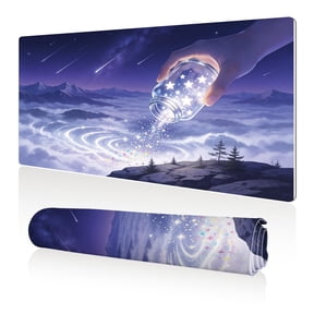 LIVEKEY XXL Mouse Pad Star Jar Mountain Mist 80x40cm Non Slip Durable Easy Clean Stitched Edges Full Desk Coverage for Gaming Office Use