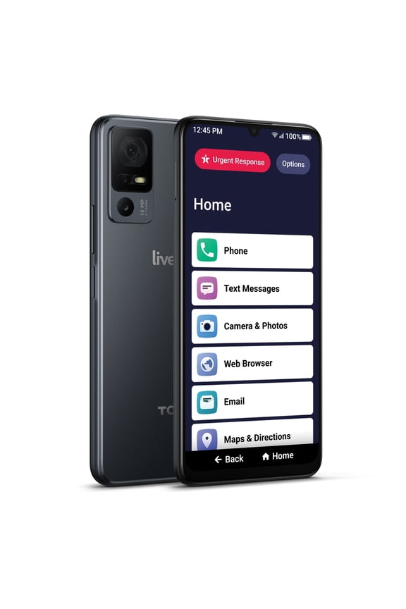 (Open Box) LIVELY Jitterbug Smart4 Smartphone for Seniors - Cell Phone for Seniors - Not Compatible with Other Wireless Carriers - No SIM Needed - Must Be Activated Phone Plan