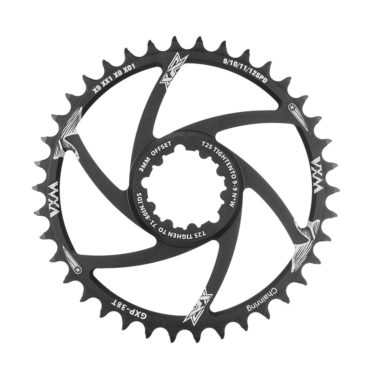 LIVEST 3mm 30T 32T 34T 36T 38T 40T Bicycle Chainring Positive Negative ...