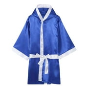 LIVEST Boxing Robe Silky Comfortable Loose Fit Long Sleeve Hooded Show Nylon Muay Thai Boxing Robe Boxing Performance