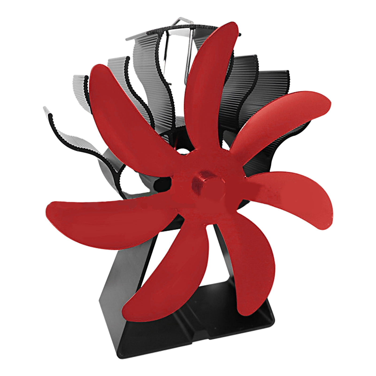 LIVEST Fireplace Fan Heatpowered Trapezoid Base Selfstart 7 Blades No