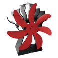 LIVEST Fireplace Fan Heatpowered Trapezoid Base Selfstart 7 Blades No