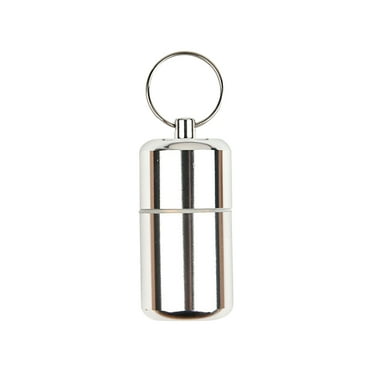 LIVEST Pill Keychain Water-proof Rust Resistance Widely Use Small Pocket Pill Box Keychain for Outdoor