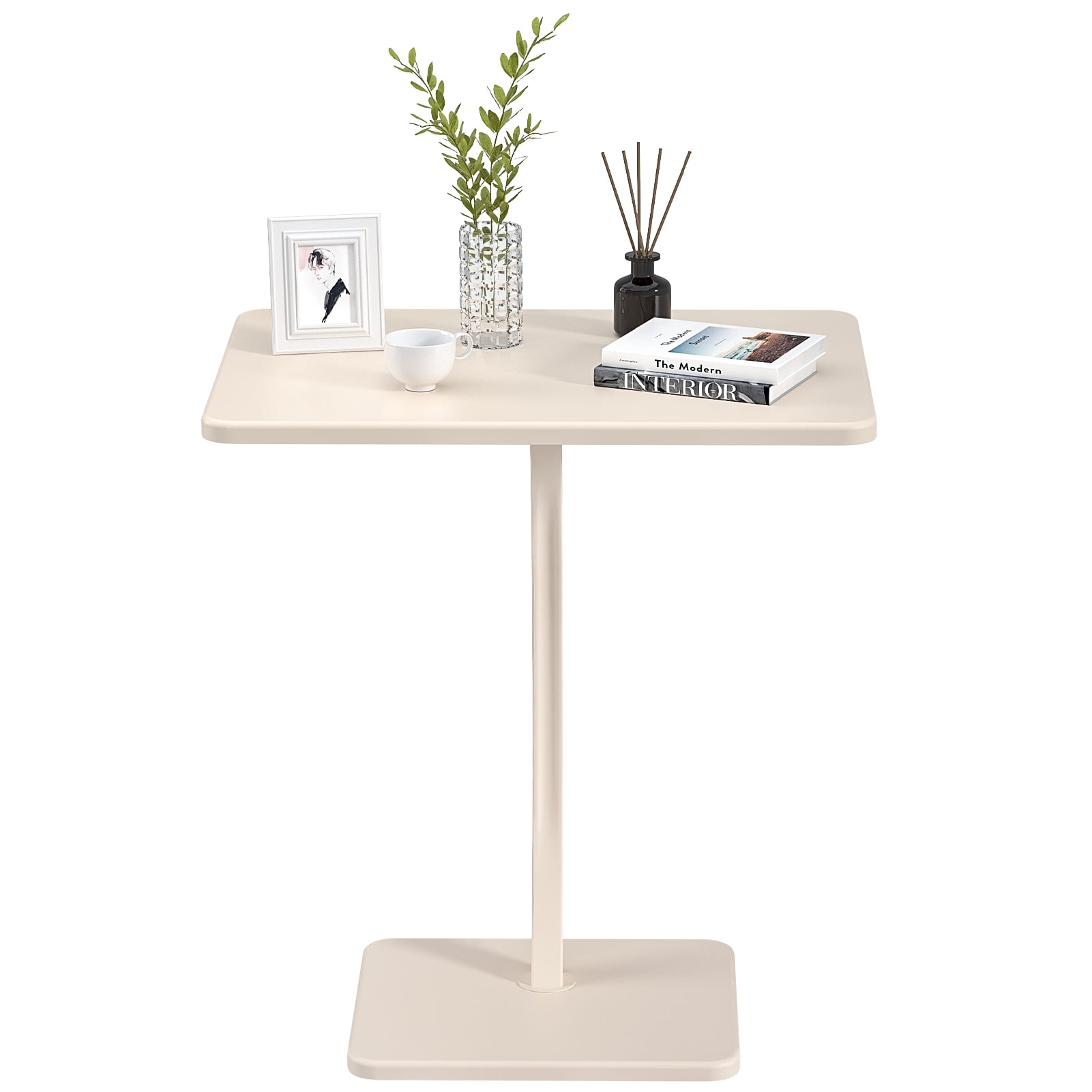 LIVEST Side Table,Square Desktop End Table with Solid Legs & Thick ...