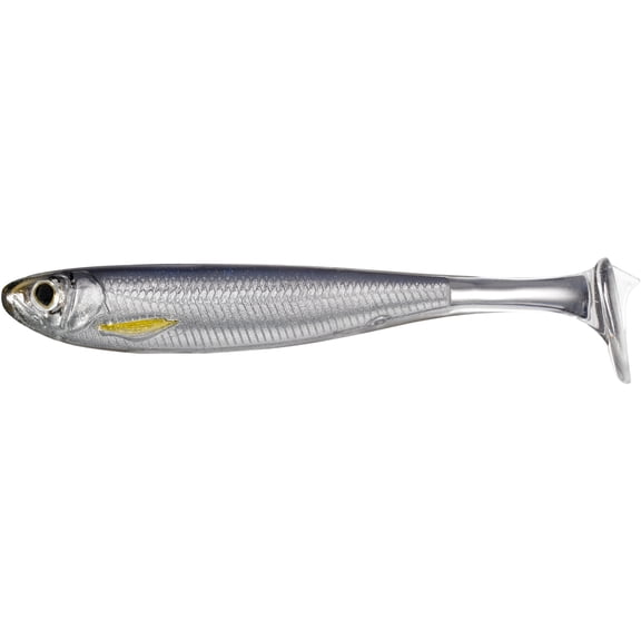 LIVETARGET Slow-Roll Shiner PT 4 In. Silver and Smoke