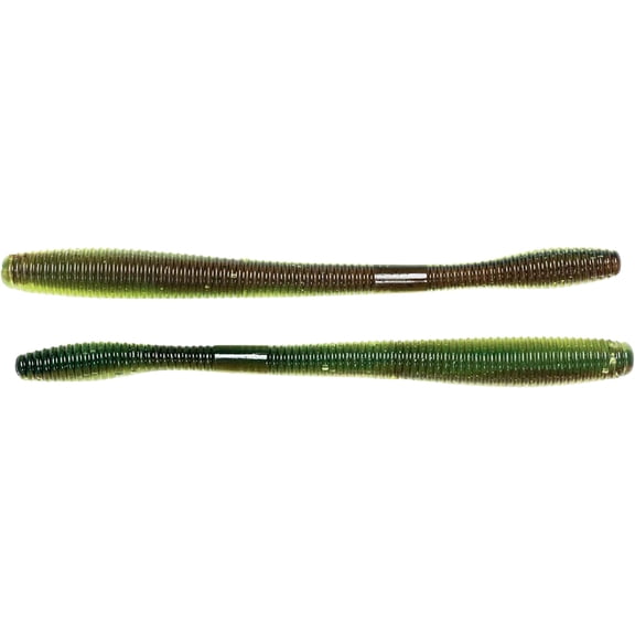 LIVETARGET Straight Tail Worm 4.5" Brown/Chartreuse