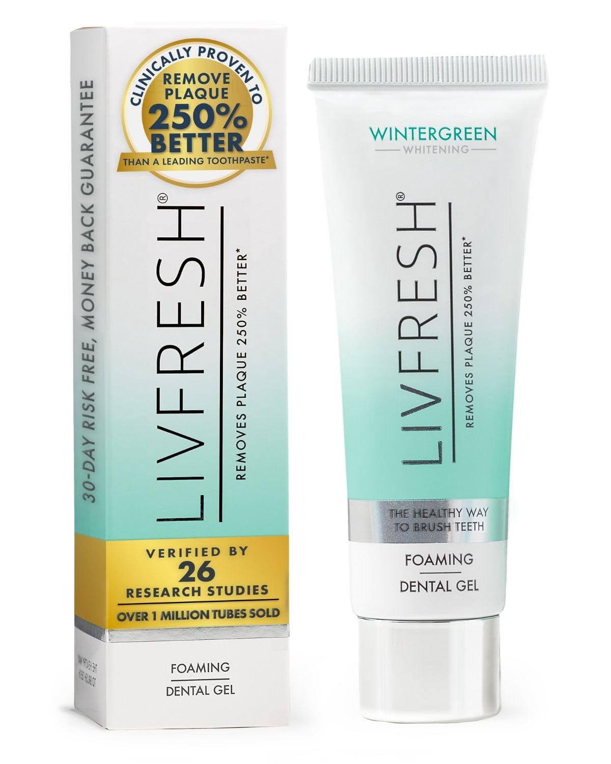 LIVFRESH Dental Gel by Livionex - Removes Plaque 250% Better