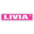 thumbnail image 1 of LIVIA Street Sign Childrens Name Room Sign | Indoor/Outdoor |  30" Wide, 1 of 5