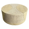 thumbnail image 1 of LIVILAND 28" Round Indoor/Outdoor Coffee Table - Sahara Oak Travertine, 1 of 8