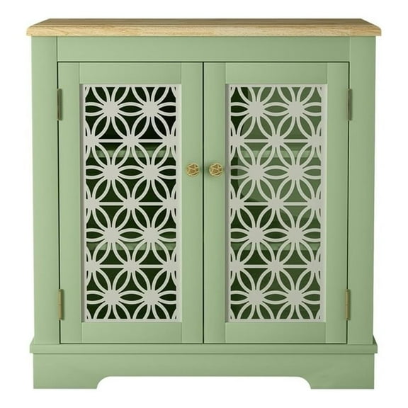 LIVILAND 30" Storage Sideboard Buffet Accent Cabinet in Green