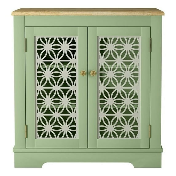 LIVILAND 30" Storage Sideboard Buffet Accent Cabinet in Green