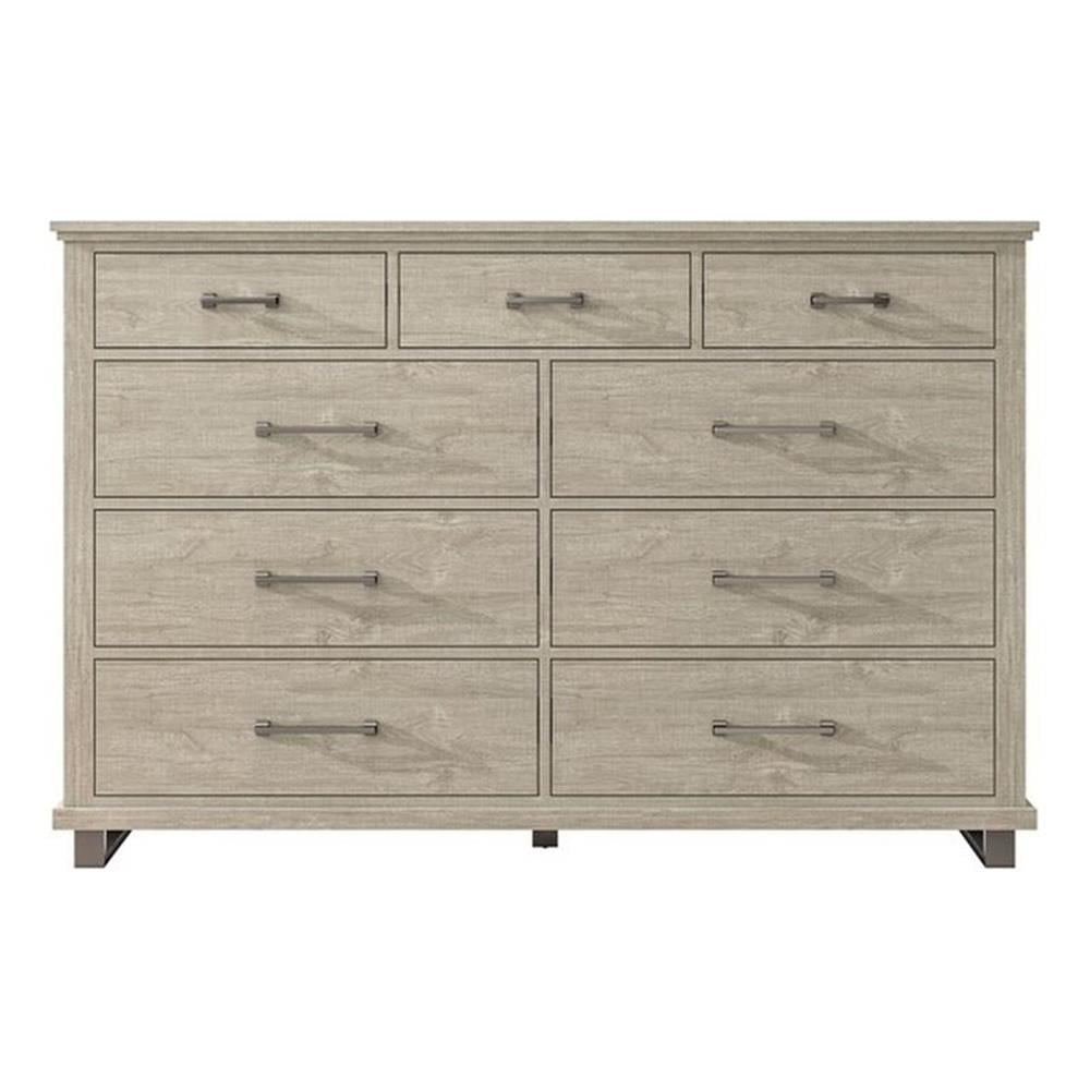 LIVILAND 64 in. Wide Wood 9-Drawer Double Dresser - Beige - Walmart.com
