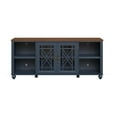 thumbnail image 1 of LIVILAND 70" Vintage TV Stand with Carved Doors for TVs Up to 80" - Navy, 1 of 7