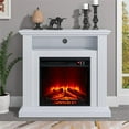 thumbnail image 1 of LIVILAND Cozy 32" Freestanding Electric Fireplace - Grayish-white, 1 of 7
