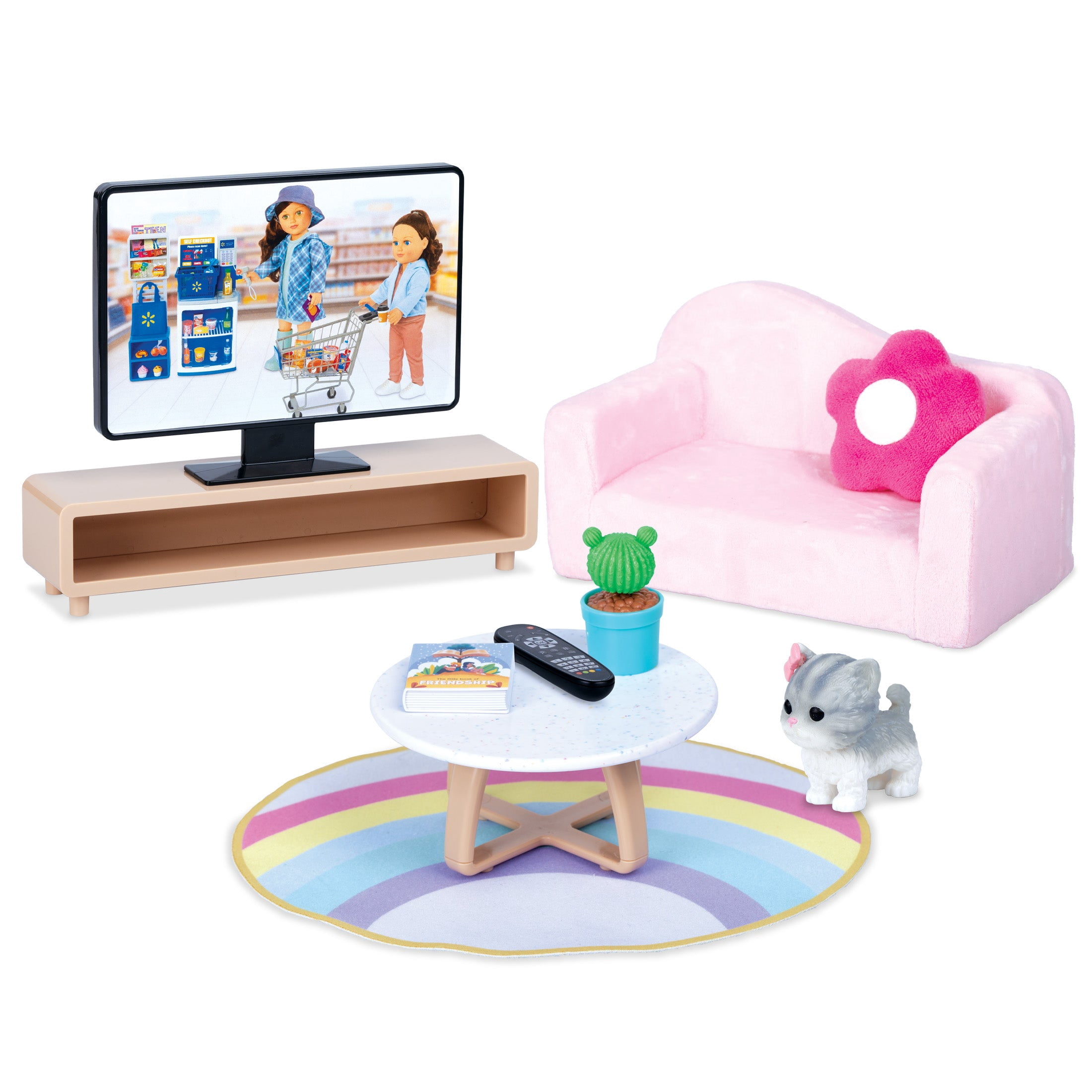 My Life As Living Room Play Set for 18-Inch Dolls, 10 Pieces