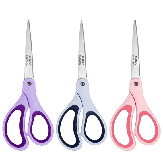 LIVINGO 3-Pack Titanium Coated Scissors Set – Office & Home Use