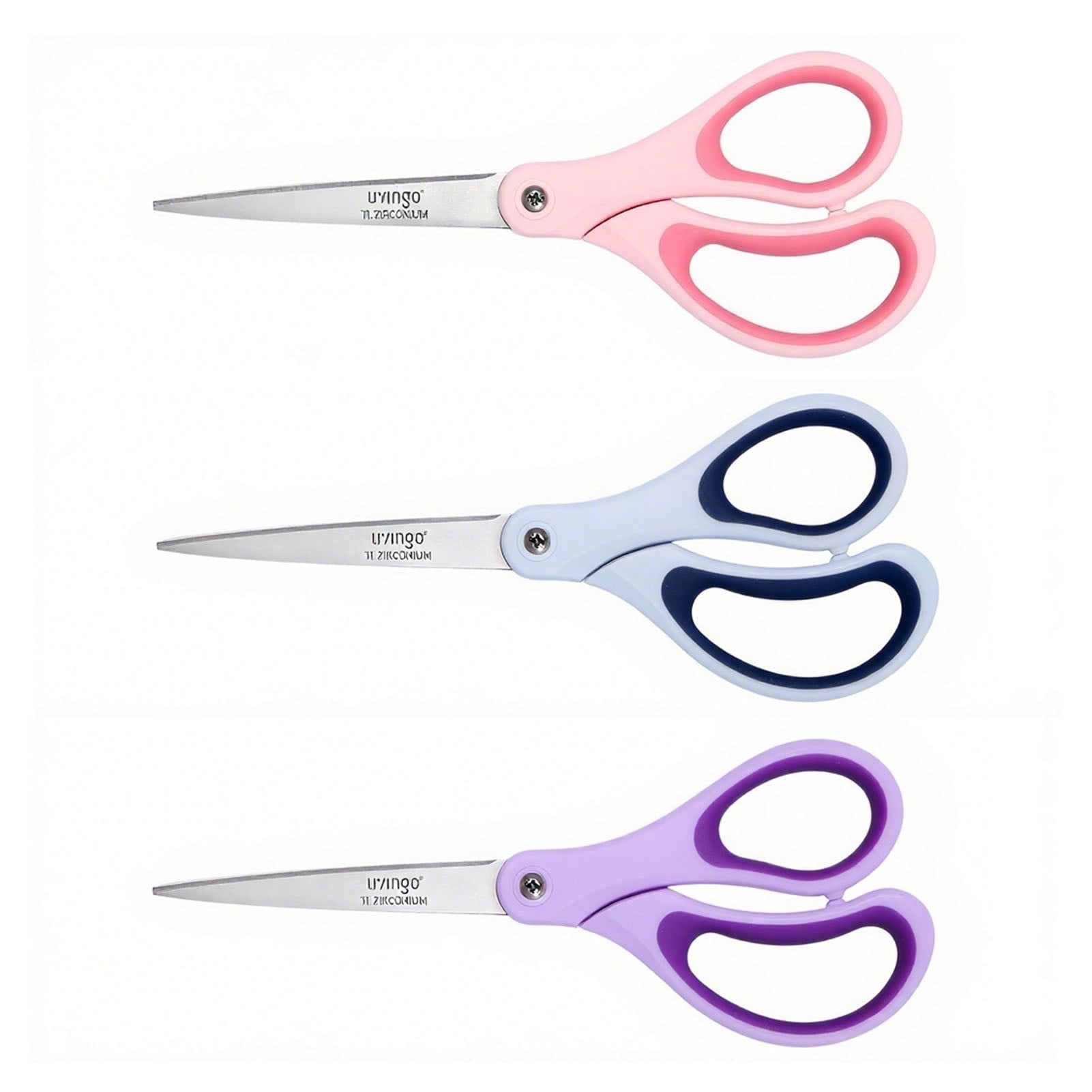 LIVINGO 3-Pack Titanium Coated Scissors Set Office & Home Use